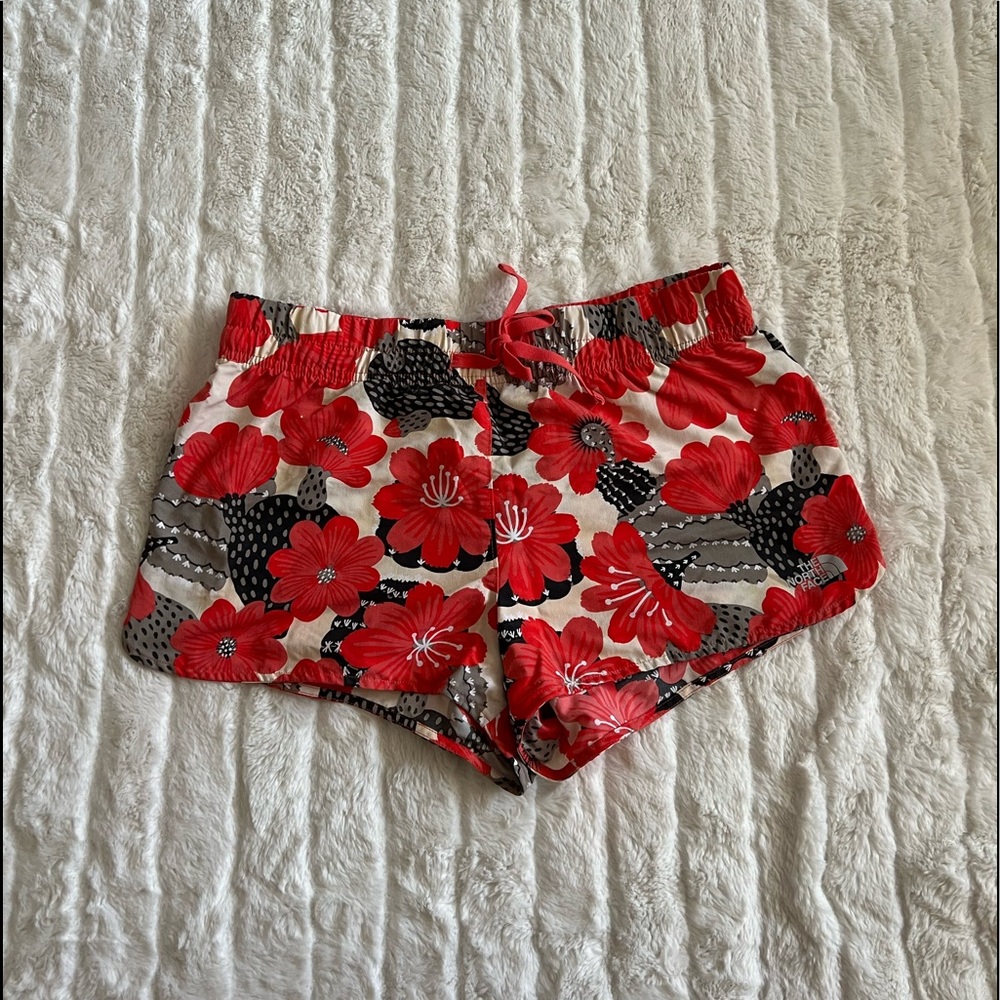 Floral North Face shorts